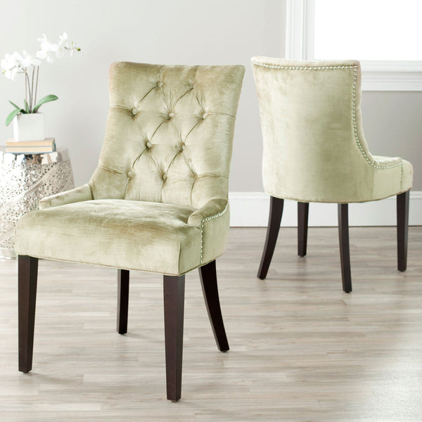 Safavieh Abby Tufted Side Chairs Silver Nail Heads - Set Of 2 | Dining Chairs | Modishstore - 16