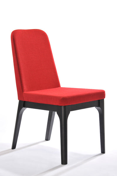 Vig Furniture Modrest Comet Modern Red Fabric Dining Chair (Set of 2) | Modishstore | Dining Chairs