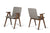Vig Furniture Maddox - Modern Sesame & Walnut Dining Chair (Set of 2)