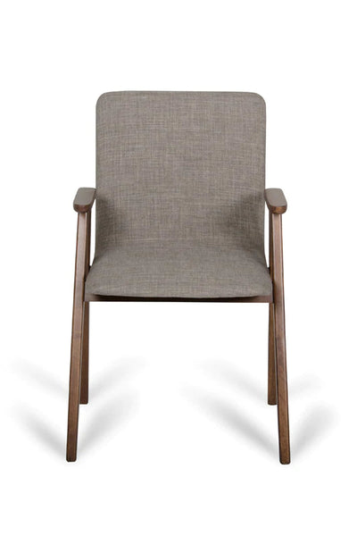 Vig Furniture Maddox - Modern Sesame & Walnut Dining Chair (Set of 2)