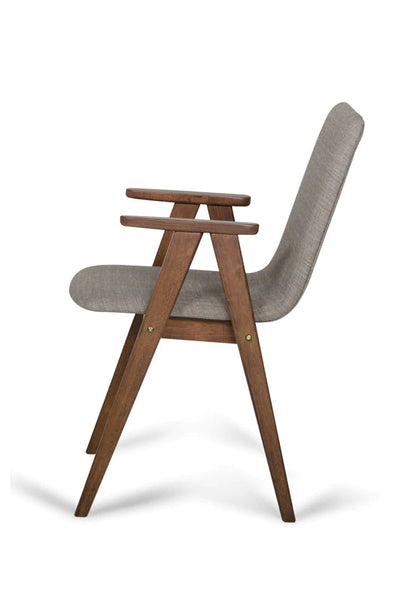 Vig Furniture Maddox - Modern Sesame & Walnut Dining Chair (Set of 2)