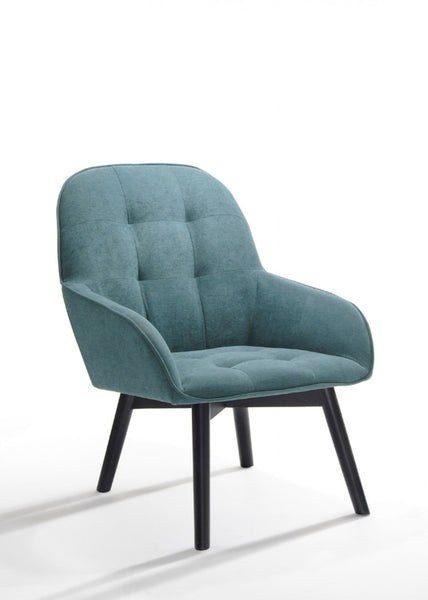 Vig Furniture Modrest Ruben Modern Teal & Black Accent Chair & Ottoman | Modishstore | Ottomans-2