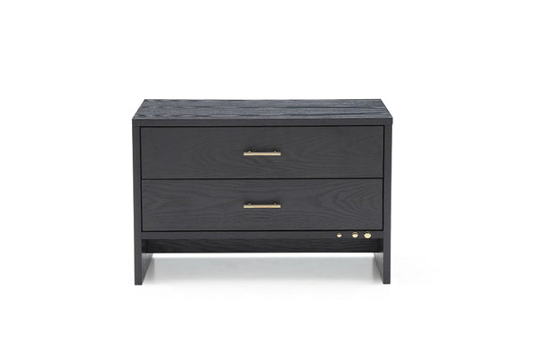 Vig Furniture Modrest Wales Modern Grey Ash 2-Drawer Nightstand | Modishstore | Nightstands