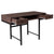Bartlett Dark Ash Wood Grain Finish Computer Desk With Drawers And Black Metal Legs By Flash Furniture | Desks | Modishstore - 2