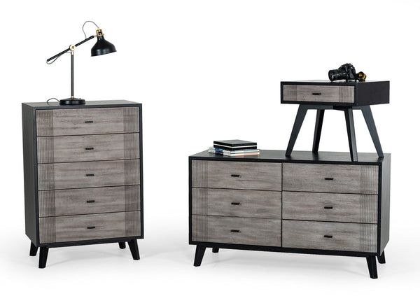 Vigfurniture Nova Domus Panther Contemporary Grey & Black Dresser | Modishstore | Dressers-3