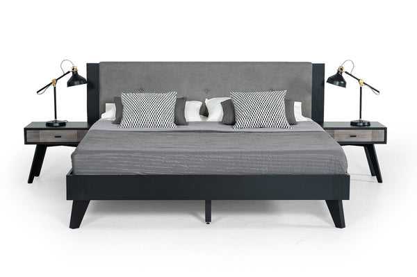 Vig Furniture Nova Domus Panther Contemporary Grey & Black Nightstand | Modishstore | Nightstands-7