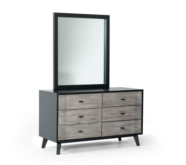 Vigfurniture Nova Domus Panther Contemporary Grey & Black Dresser | Modishstore | Dressers