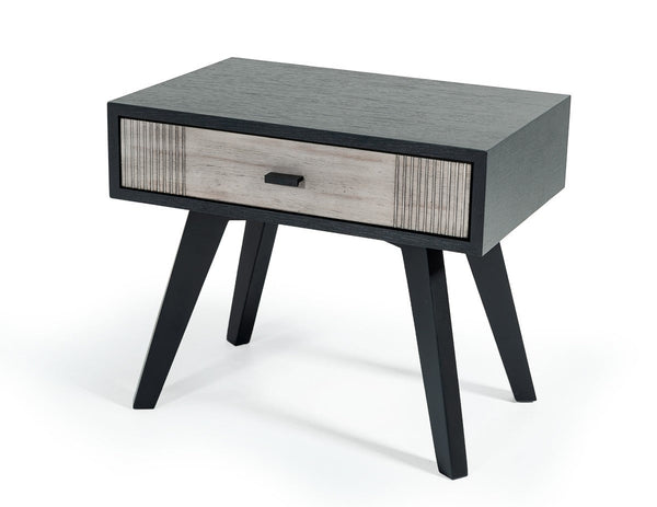 Vig Furniture Nova Domus Panther Contemporary Grey & Black Nightstand | Modishstore | Nightstands-3