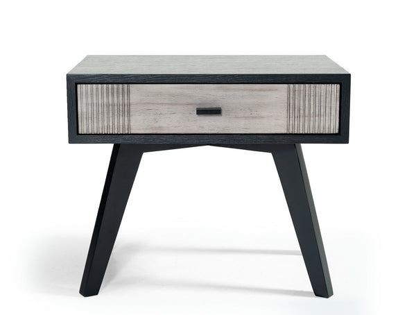 Vig Furniture Nova Domus Panther Contemporary Grey & Black Nightstand | Modishstore | Nightstands-2