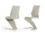 Vig Furniture Penn - Modern Light Grey Leatherette Dining Chair (Set of 2) | Modishstore | Dining Chairs