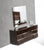 Vigfurniture Modrest Picasso Italian Modern Ebony Lacquer Mirror | Modishstore | Mirrors