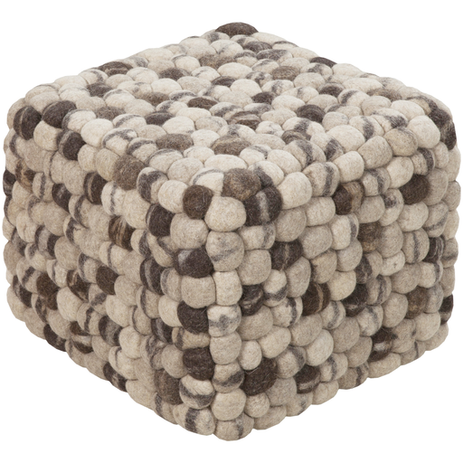 Surya Poufs Cube Pouf - Textural - POUF-14 | Poufs | Modishstore-2