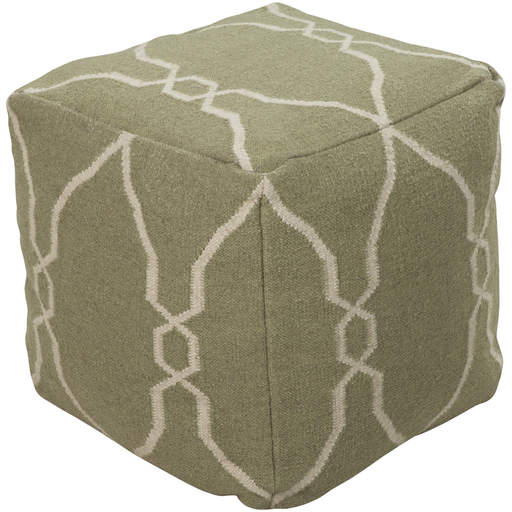 Surya Poufs Cube Pouf - Geometric - POUF-15 | Poufs | Modishstore