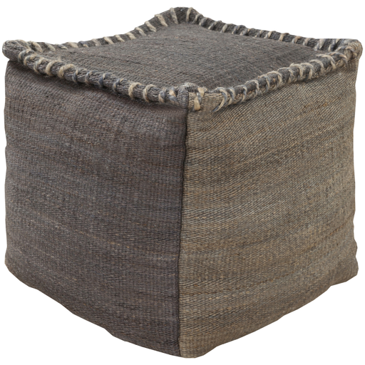 Surya Poufs Cube Pouf - Tonal | Poufs | Modishstore