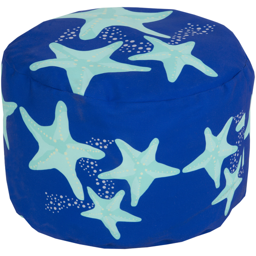 Surya Poufs Cylinder Pouf - Coastal - POUF-265 | Poufs | Modishstore