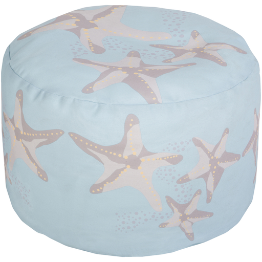 Surya Poufs Cylinder Pouf - Coastal - POUF-265 | Poufs | Modishstore-2