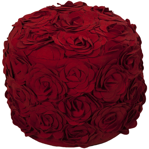 Surya Poufs Cylinder Pouf - Floral - POUF-27 | Poufs | Modishstore-2