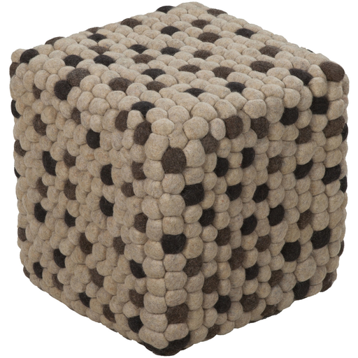 Surya Poufs Cube Pouf - Textural - POUF-30 | Poufs | Modishstore-2