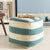 Surya Wide Stripe Pouf | Poufs | Modishstore
