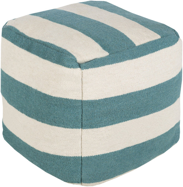 Surya Wide Stripe Pouf | Poufs | Modishstore-2