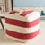 Surya Wide Stripe Pouf | Poufs | Modishstore-9