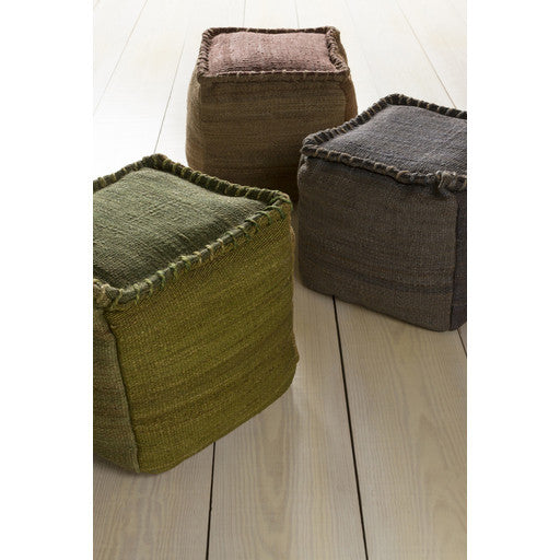 Surya Poufs Cube Pouf - Tonal | Poufs | Modishstore-4