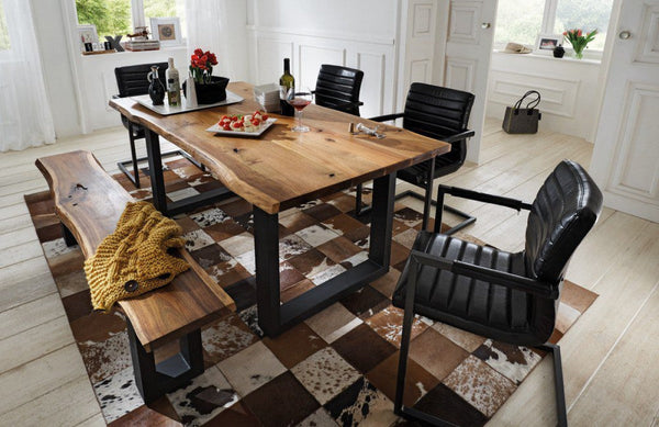 Vig Furniture Modrest Taylor Modern Live Edge Wood Dining Bench | Modishstore | Stools & Benches-8