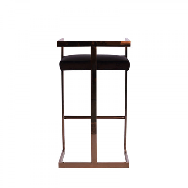 Vig Furniture Modrest Halifax Modern Black Leatherette & Rosegold Bar Stool | Modishstore | Bar Stools-3