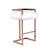 Vig Furniture Modrest Halifax Modern White Faux Fur & Rosegold Bar Stool | Modishstore | Bar Stools