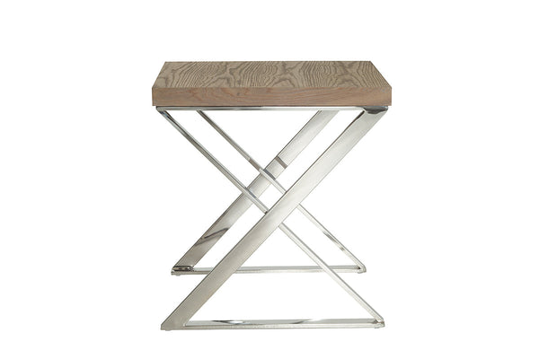 Vig Furniture Modrest Rowlett Modern Antique Ash End Table | Modishstore | End Tables