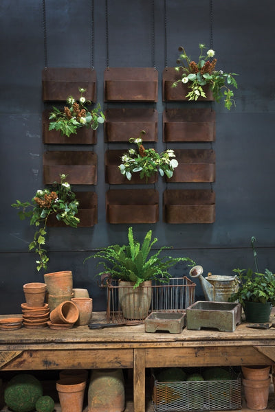 Rust Wall Planter by Accent Decor (Set of 8)
