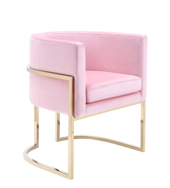 Vig Furniture Modrest Betsy Modern Pink Velvet & Gold Dining Chair | Modishstore | Dining Chairs