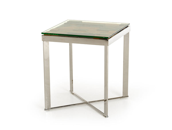 Vig Furniture Modrest Santiago Modern Rectangular Wood Mosaic End Table | Modishstore | End Tables