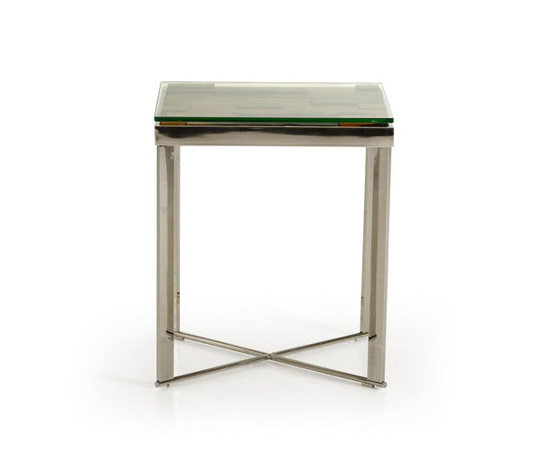 Vig Furniture Modrest Santiago Modern Rectangular Wood Mosaic End Table | Modishstore | End Tables-2