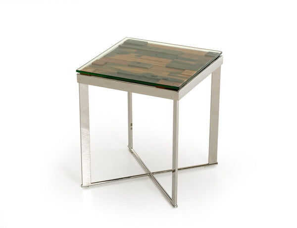 Vig Furniture Modrest Santiago Modern Rectangular Wood Mosaic End Table | Modishstore | End Tables-3