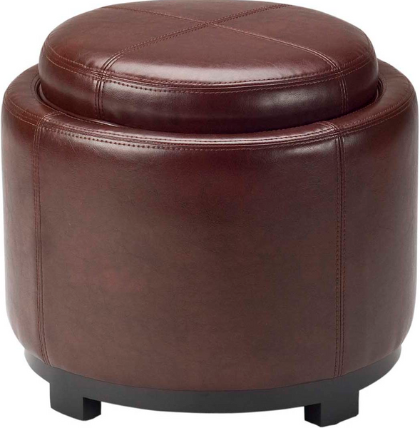 Safavieh Chelsea Round Tray Ottoman | Ottomans |  Modishstore  - 4