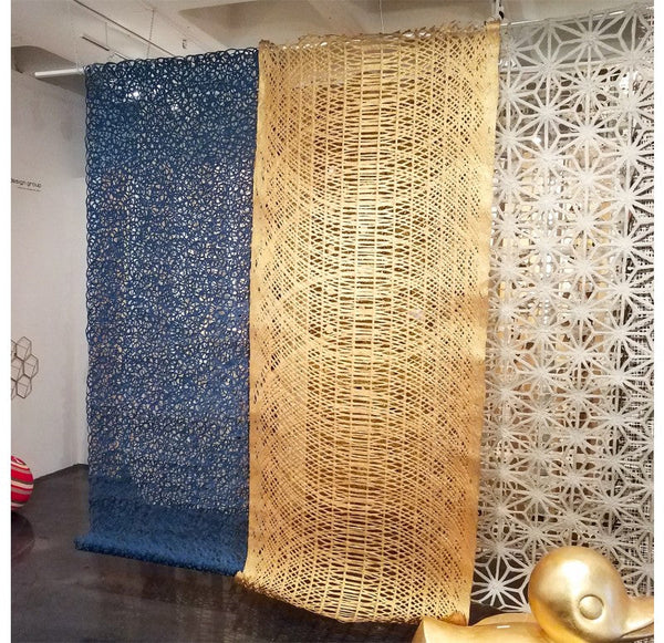 Handmade Paper, 'Scribble', Indigo by Gold Leaf Design Group | Wall Decor | Modishstore-4