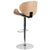 Beech Bentwood Adjustable Height Barstool With Curved Back And Black Vinyl Seat By Flash Furniture | Bar Stools | Modishstore - 3