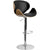 Beech Bentwood Adjustable Height Barstool With Curved Back And Black Vinyl Seat By Flash Furniture | Bar Stools | Modishstore