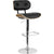 Beech Bentwood Adjustable Height Barstool With Button Tufted Black Vinyl Seat By Flash Furniture | Bar Stools | Modishstore