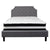 Brighton Queen Size Tufted Upholstered Platform Bed In Light Gray Fabric With Pocket Spring Mattress By Flash Furniture | Beds | Modishstore - 3