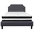 Brighton Queen Size Tufted Upholstered Platform Bed In Dark Gray Fabric With Pocket Spring Mattress By Flash Furniture | Beds | Modishstore - 3