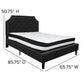 Brighton Queen Size Tufted Upholstered Platform Bed In Black Fabric With Pocket Spring Mattress By Flash Furniture | Beds | Modishstore - 4
