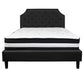Brighton Queen Size Tufted Upholstered Platform Bed In Black Fabric With Pocket Spring Mattress By Flash Furniture | Beds | Modishstore - 3