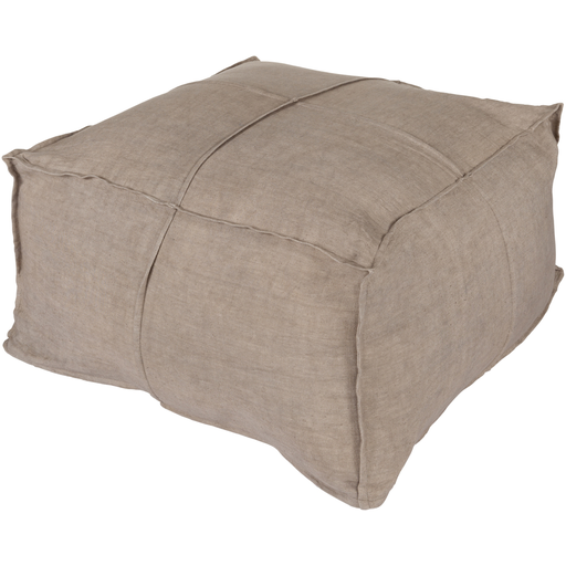 Surya Solid Linen Cube Pouf - Solid - SLPH-001 | Poufs | Modishstore-3