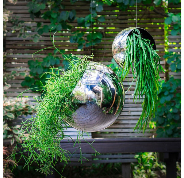 Hanging Orb Planters Set of 2 by Gold Leaf Design Group | Outdoor Decor | Modishstore
