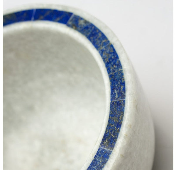 Bowl, Marble w/ Malachite Inlay/Lapis Inlay  by Gold Leaf Design Group | Decorative Bowls | Modishstore-10
