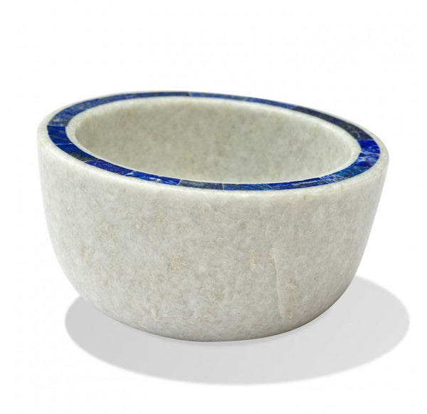 Bowl, Marble w/ Malachite Inlay/Lapis Inlay  by Gold Leaf Design Group | Decorative Bowls | Modishstore-9