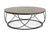 Vig Furniture Modrest Strang Modern Walnut & Black Round Coffee Table | Modishstore | Coffee Tables