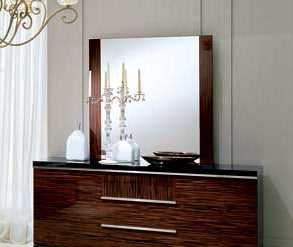 Vig Furniture ALF Stromboli Italian Modern Ebony Mirror | Modishstore | Mirrors